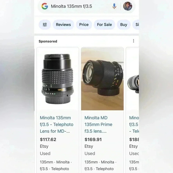 Minolta MD  camera lens 135mm - Picture 5 of 5